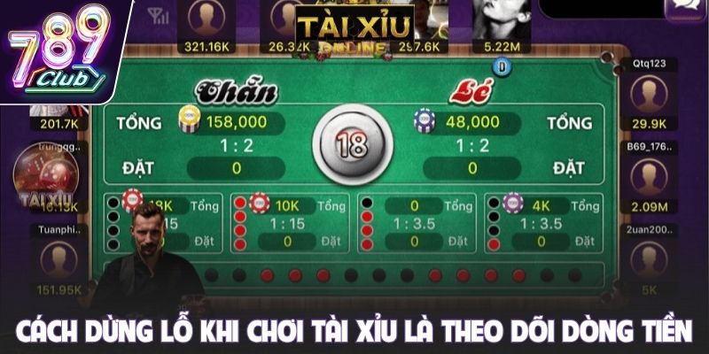 Cách dừng lỗ khi chơi Tài Xỉu là theo dõi dòng tiền