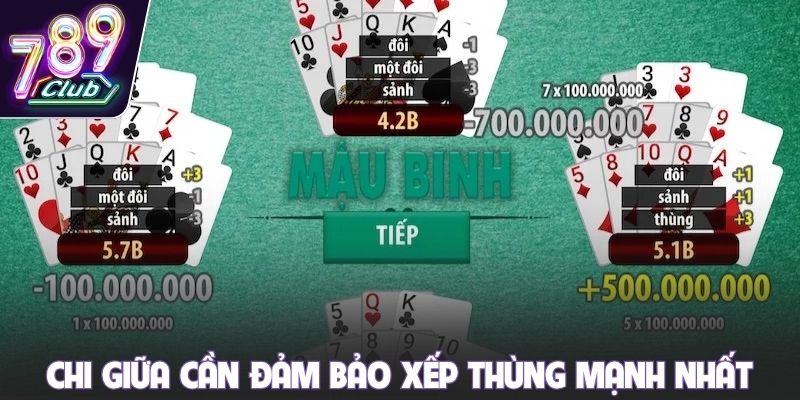 Chi giữa cần đảm bảo xếp thùng mạnh nhất