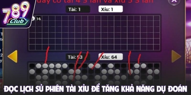 Đọc lịch sử phiên Tài Xỉu để tăng khả năng dự đoán