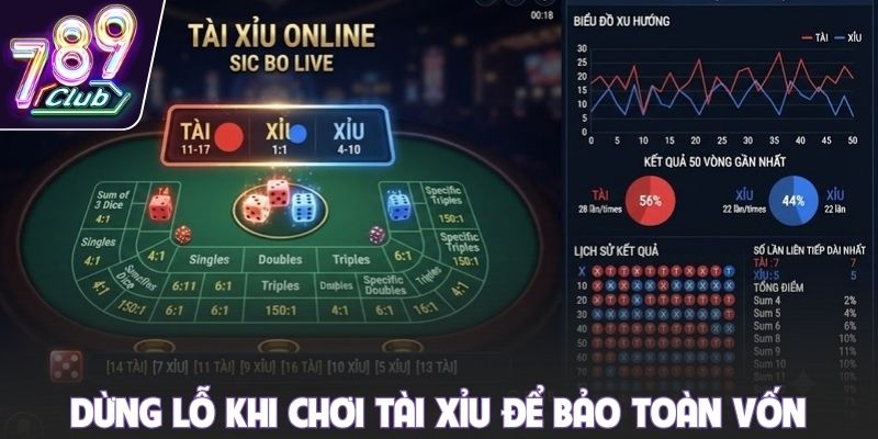 Dừng lỗ khi chơi Tài Xỉu để bảo toàn vốn
