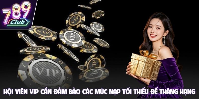 Hội viên VIP cần đảm bảo các mức nạp tối thiểu để thăng hạng