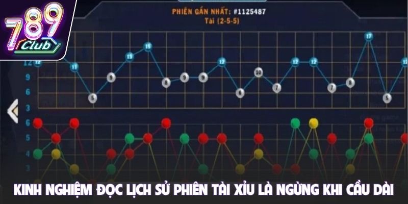 Kinh nghiệm đọc lịch sử phiên Tài Xỉu là ngừng khi cầu dài