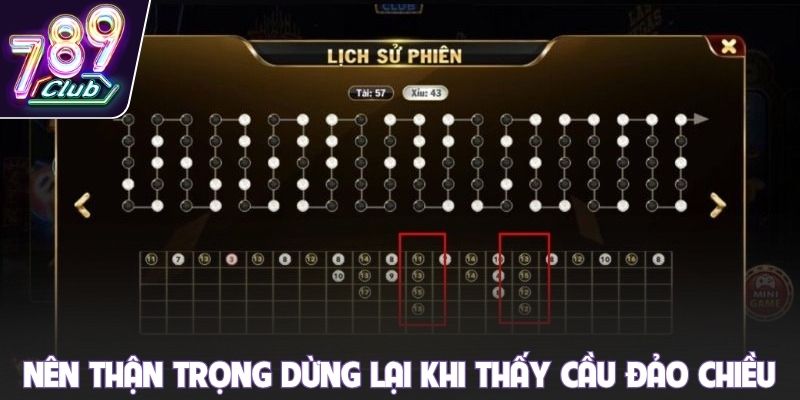 Nên thận trọng dừng lại khi thấy cầu đảo chiều