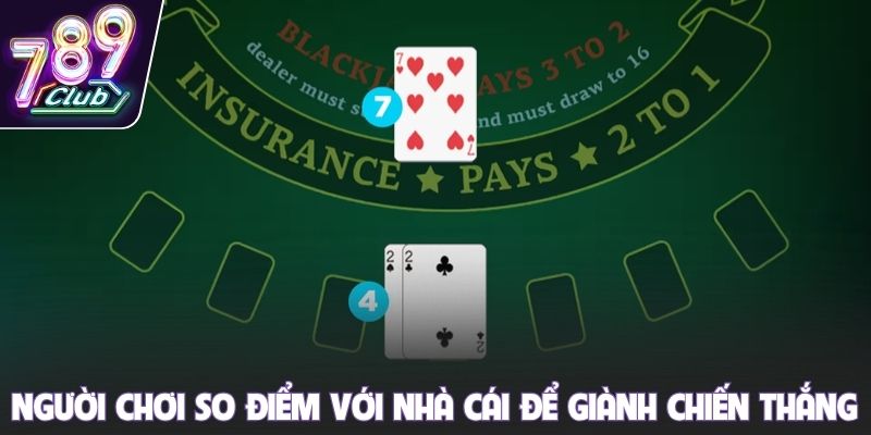 Người chơi so điểm với nhà cái để giành chiến thắng