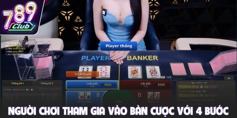 Người chơi tham gia vào bàn cược nhanh với 4 bước