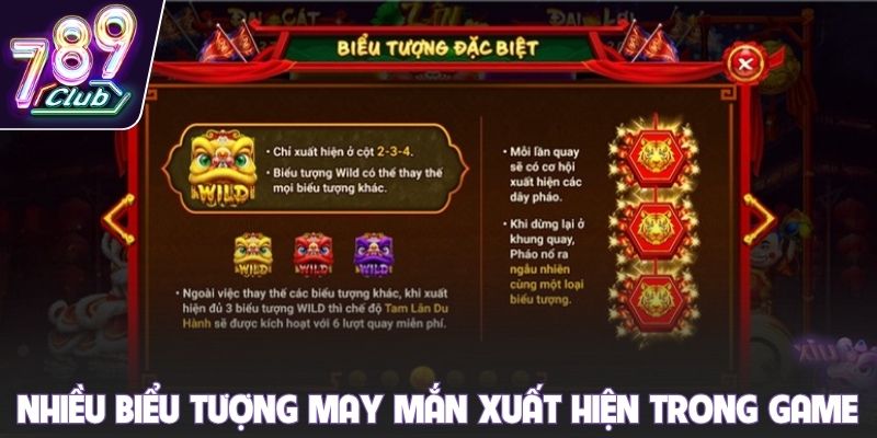 Nhiều biểu tượng may mắn xuất hiện trong game