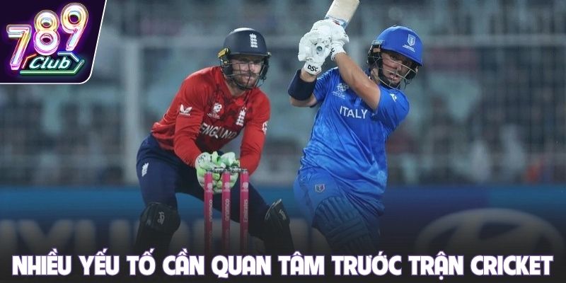 Nhiều yếu tố cần quan tâm trước mỗi trận Cricket