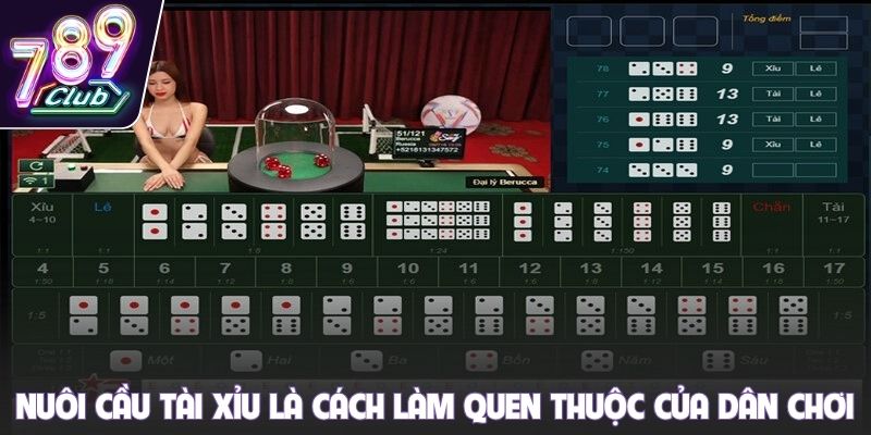 Nuôi cầu Tài Xỉu là cách làm quen thuộc của dân chơi